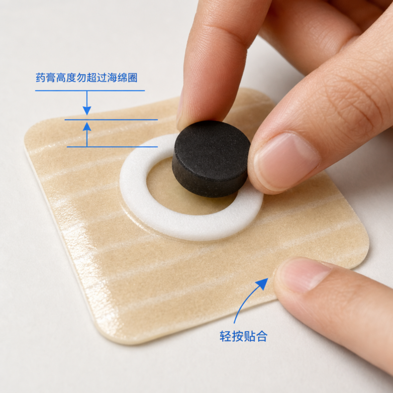步骤一：保护底纸剥离